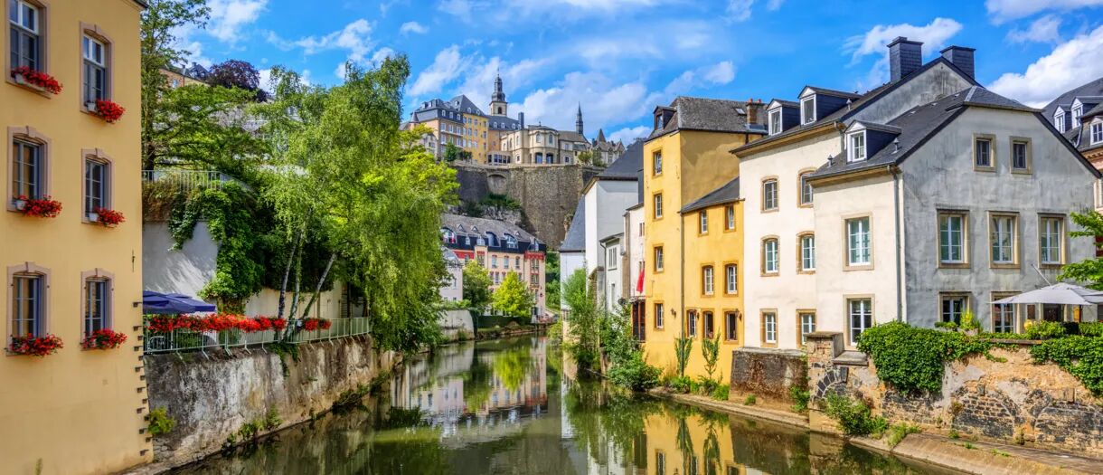 Luxembourg's old town with the River Alzette.