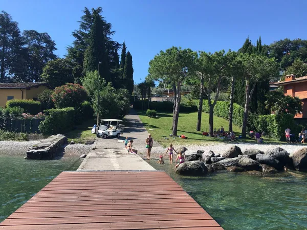 Small pier at Roan camping Eden.