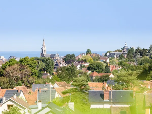 The town of Houlgate near Roan camping La Vallée.