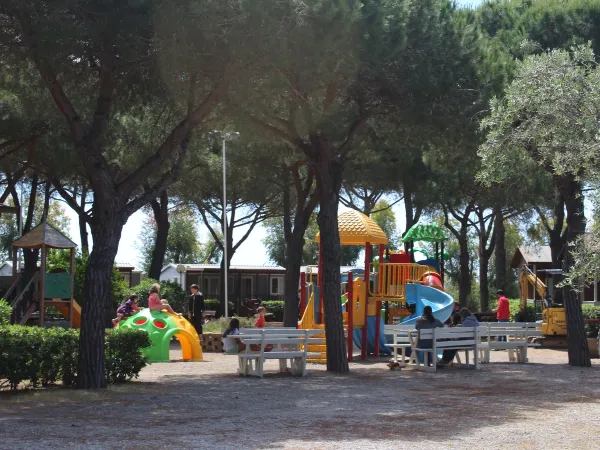 cozy playground at Orbetello campground.