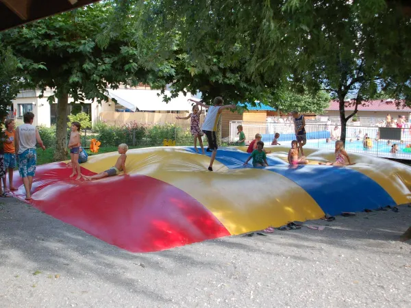 Bouncy castle at Roan camping L'Ideal.