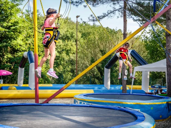 Bungee trampolines at Roan camping Norcenni Girasole.