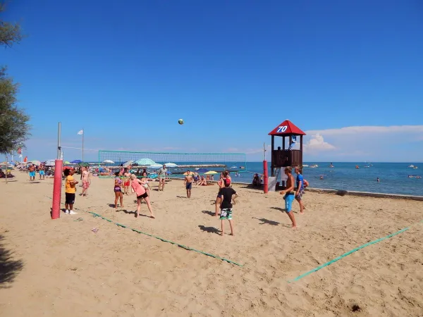 Beach volleyball at Roan camping Pra'delle Torri.