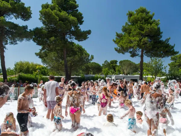 Foam party at Roan camping La Sirène.