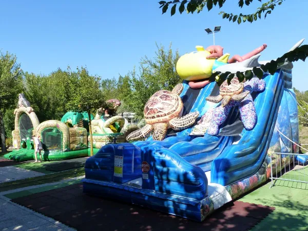 Bouncy castles at Roan camping Ca'Savio.