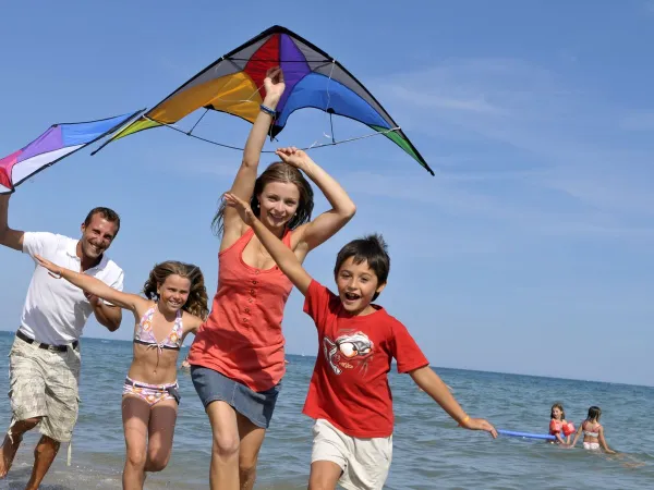 Kite flying at Roan camping Beach Garden.