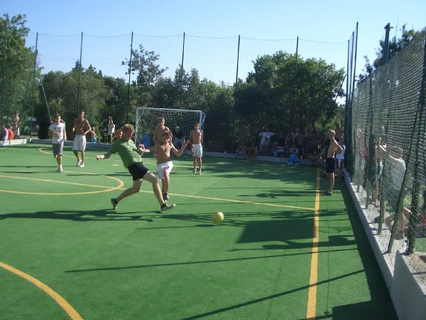 Football pitch at Roan camping hu Montescudaio village.