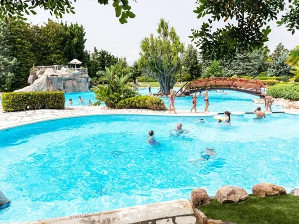 Swim in one of the pools at Roan camping Playa Montroig.