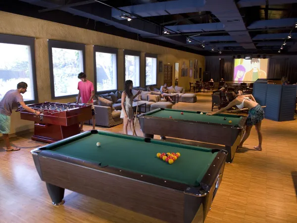 Pool and table soccer at Roan camping Playa Montroig.