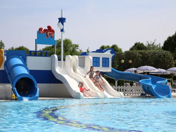 Children's slides at Roan camping Sant Angelo.