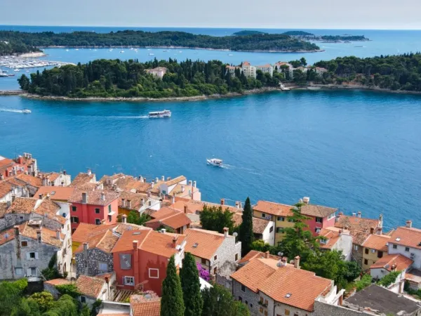 View of Rovinj near Roan camping Vestar.