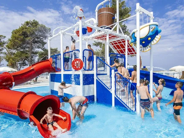 Water playground at Roan campsite Zaton Holiday resort.