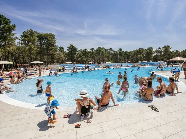 Cozy pool complex at Roan campsite Zaton Holiday resort.
