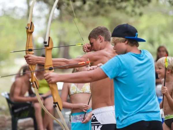 Archery at Roan campsite Zaton Holiday resort.