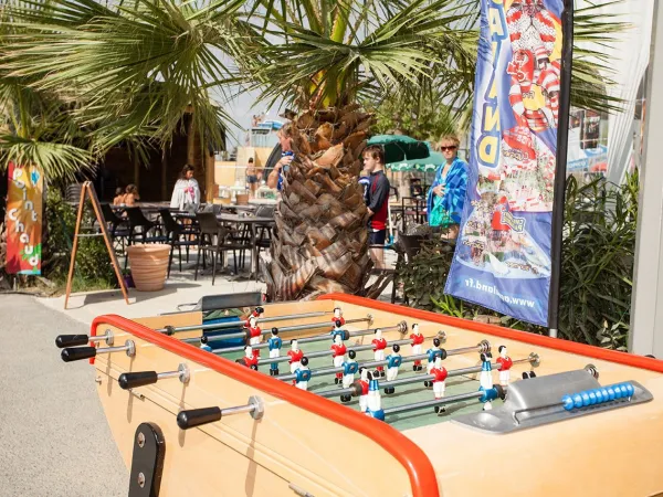 Table soccer at Roan camping Méditerranée.