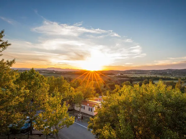 Sunset at Roan camping Le Pommier.