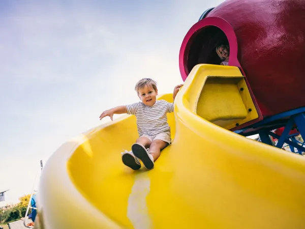 Slide in playground at Roan camping De Schatberg.