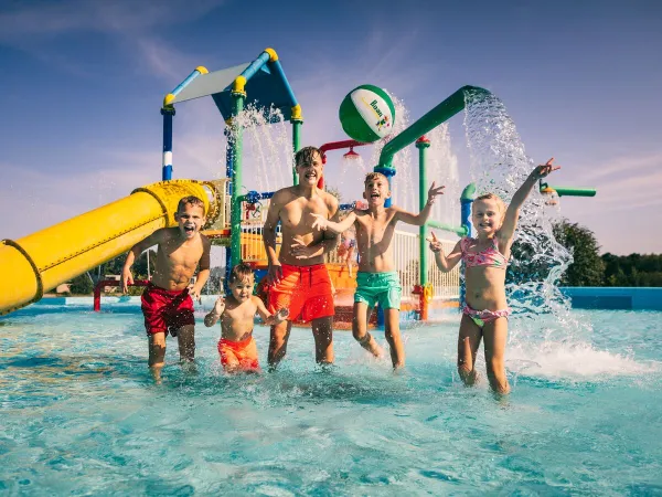 The water playground at Roan camping The Schatberg.