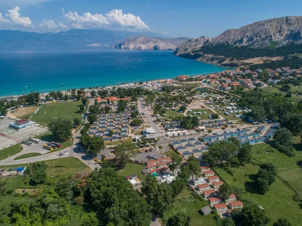 Overview of Roan camping Baška Camping Resort.