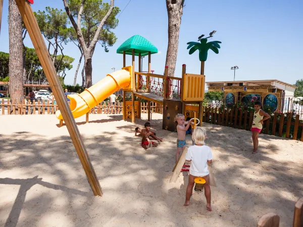 Children playing on the playground.