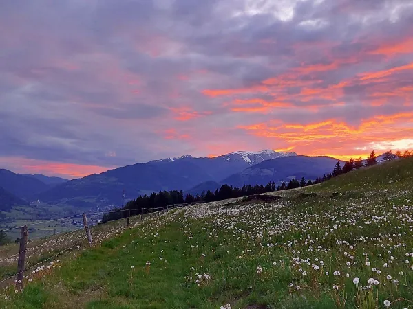 Sunset in the area of Styria.