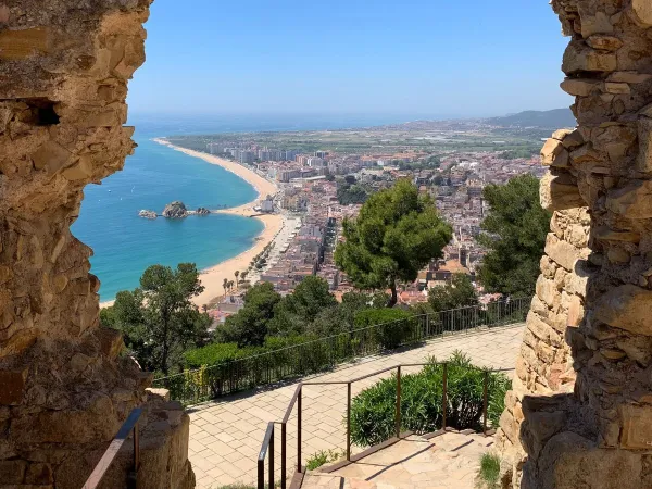 View over the sea in a village.