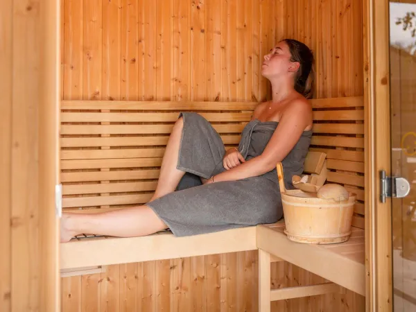 Sauna at Roan camping Domaine de La Yole.