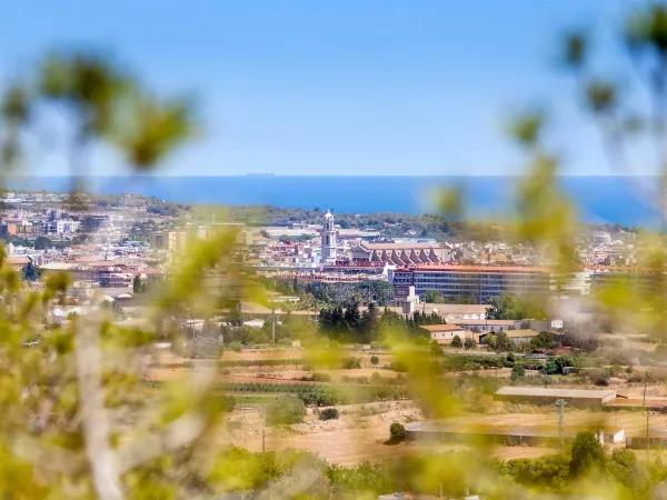 The city of Barcelona near Roan camping Vilanova Park.