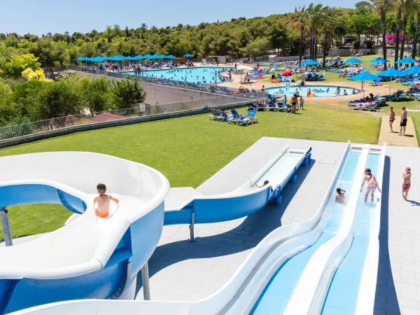 Water slides at Roan camping Vilanova Park.