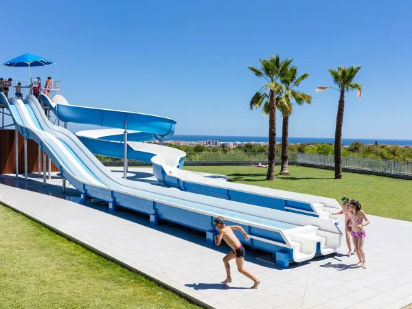 Water slides at Roan camping Vilanova Park.