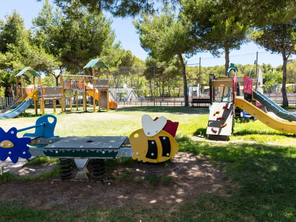 A playground at Roan camping Vilanova Park.