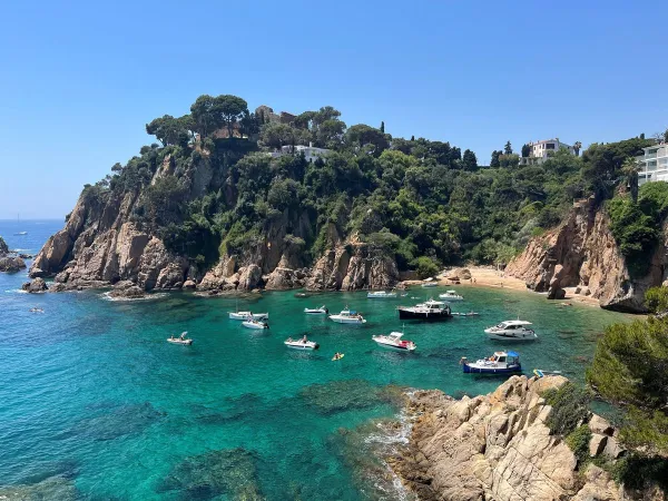 Beautiful bay of Blanes near Roan camping Bella Terra.