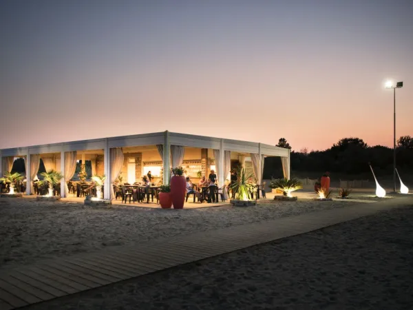 A restaurant at Roan camping Marina Di Venezia.