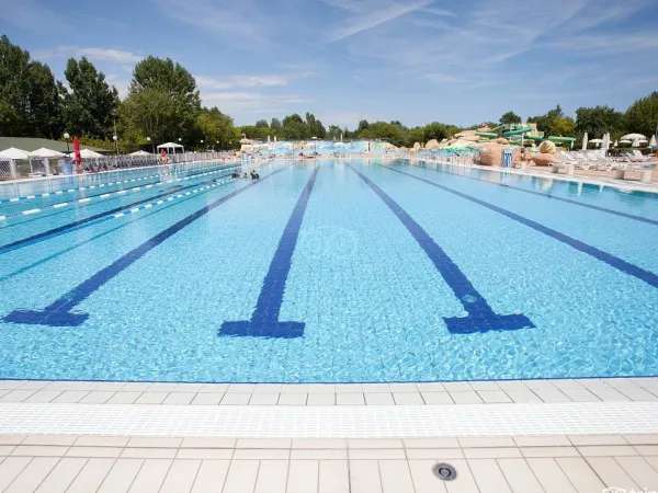 Lane swimming at Roan camping Marina Di Venezia.