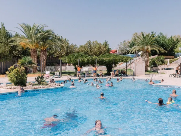 The swimming pool at Roan camping Tucan.