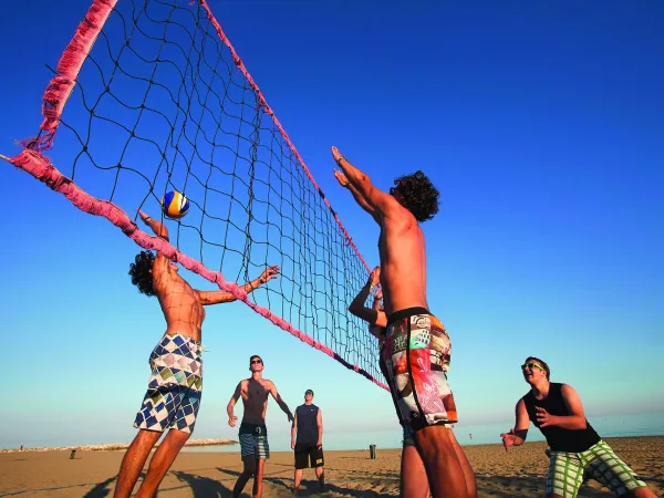 Volleyball court at Roan camping Mediterraneo.