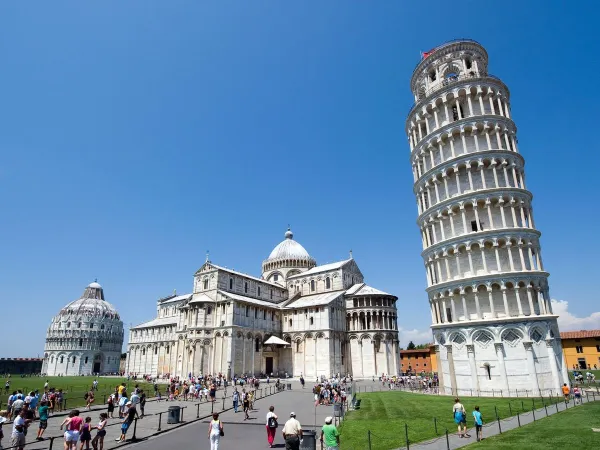 The tower of Pisa near Roan camping hu Park Albatros village.