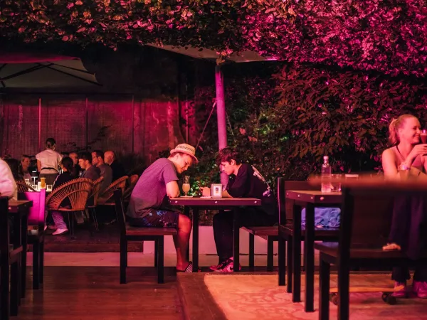 Atmospheric restaurant at Roan camping Mediterraneo.