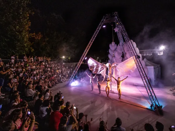 Evening show at the Adriano Village campsite.