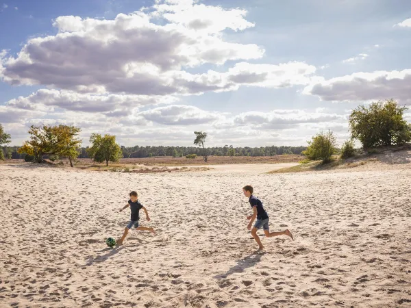 Soccer kids at the Drunense Dunes.