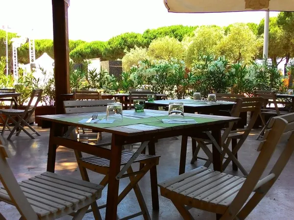 restaurant at Orbetello campground.