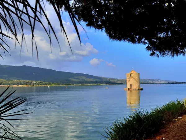 beautiful lake at Orbetello campground.