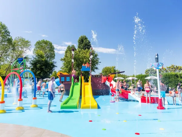 Children's pool with objects at Roan camping San Francesco.