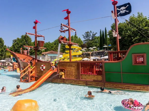 Pirate ship for children at Roan camping Le Pommier.