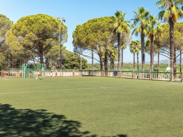 Soccer field at Roan camping La Baume.
