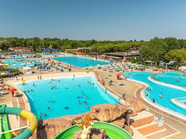 Overview of Roan camping marina di Venezia pools.