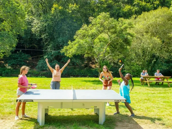 Table tennis at Roan camping Le Ty Nadan.