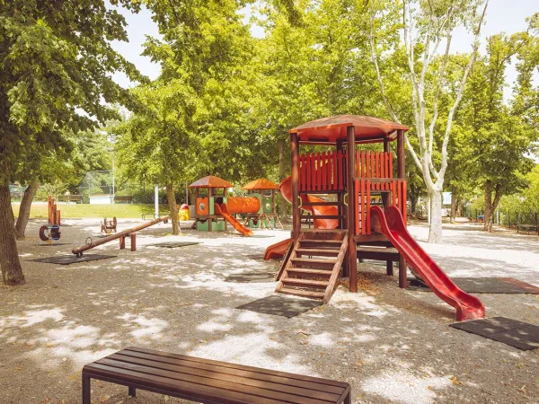 Playground at Roan campsite Zelena Laguna.