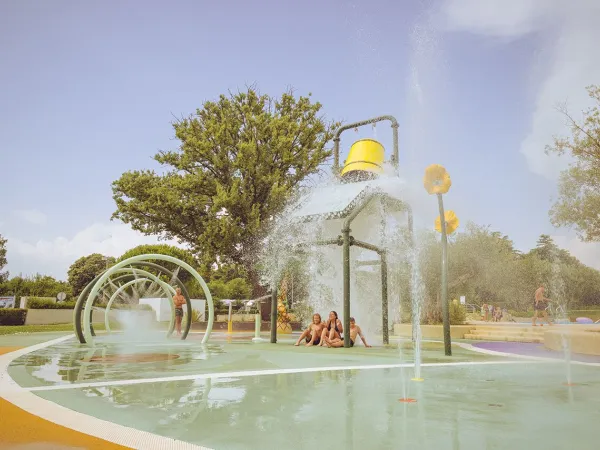 Water playground at Roan camping Polari.