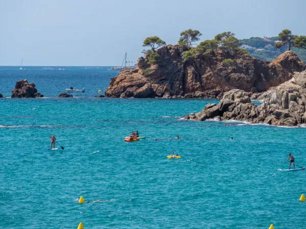 The sea at Roan camping Internacional de Calonge.